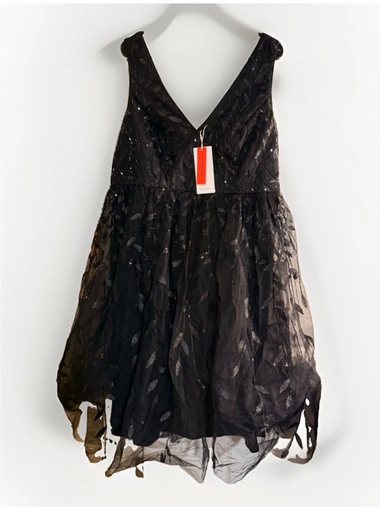 Ever Pretty Dresses & Skirts - Ever Pretty Black Sequin Tulle Babydoll lDress NWT Whimsygoth Fairy Formal 1X